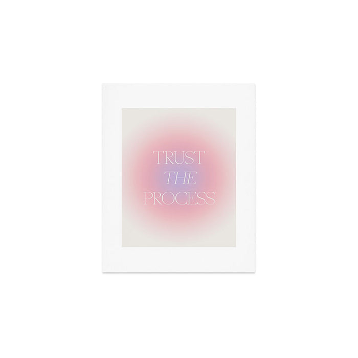 Trust The Process Gradient Lavender & Pink Art Print Gallery Image 1