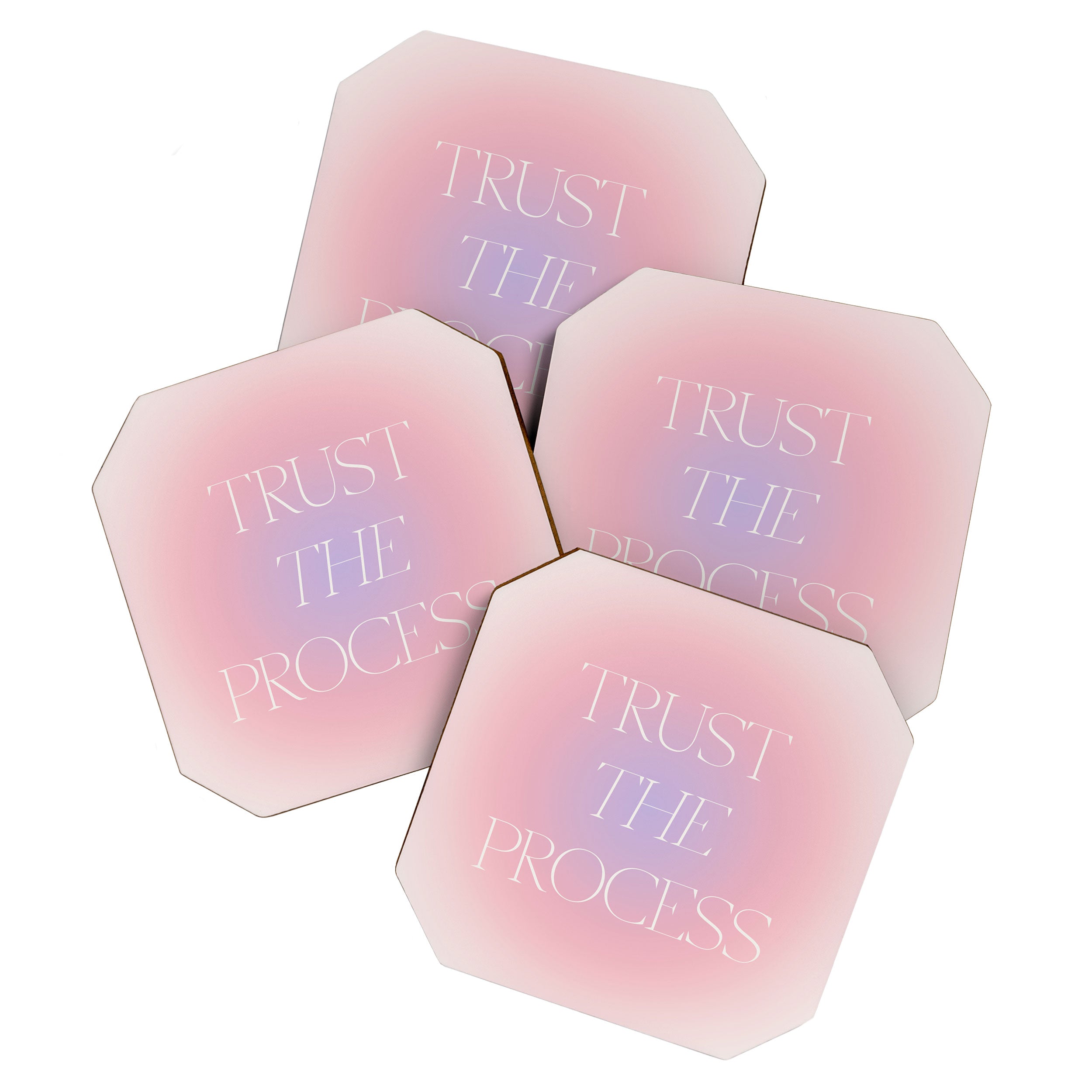 Trust The Process Gradient Lavender & Pink Coaster Gallery Image 1