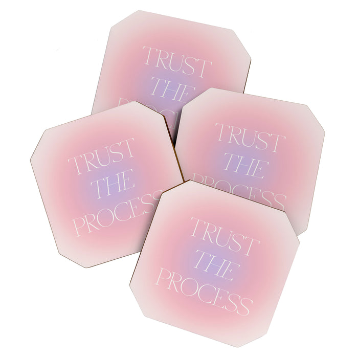 Trust The Process Gradient Lavender & Pink Coaster Gallery Image 1