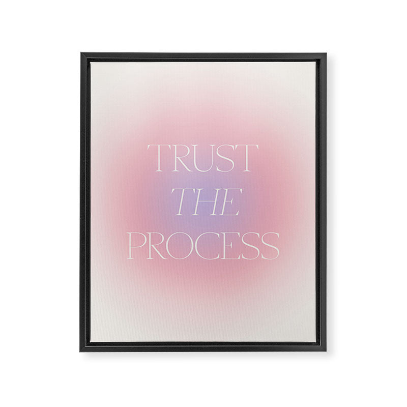 Trust The Process Gradient Lavender & Pink Framed Canvas Print Gallery Image 8