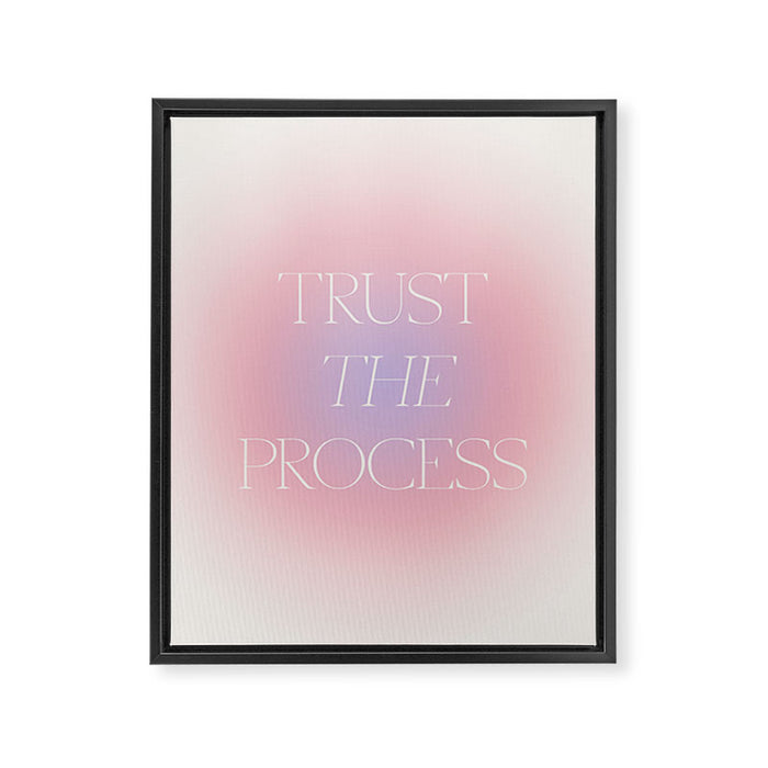 Trust The Process Gradient Lavender & Pink Framed Canvas Print Gallery Image 1