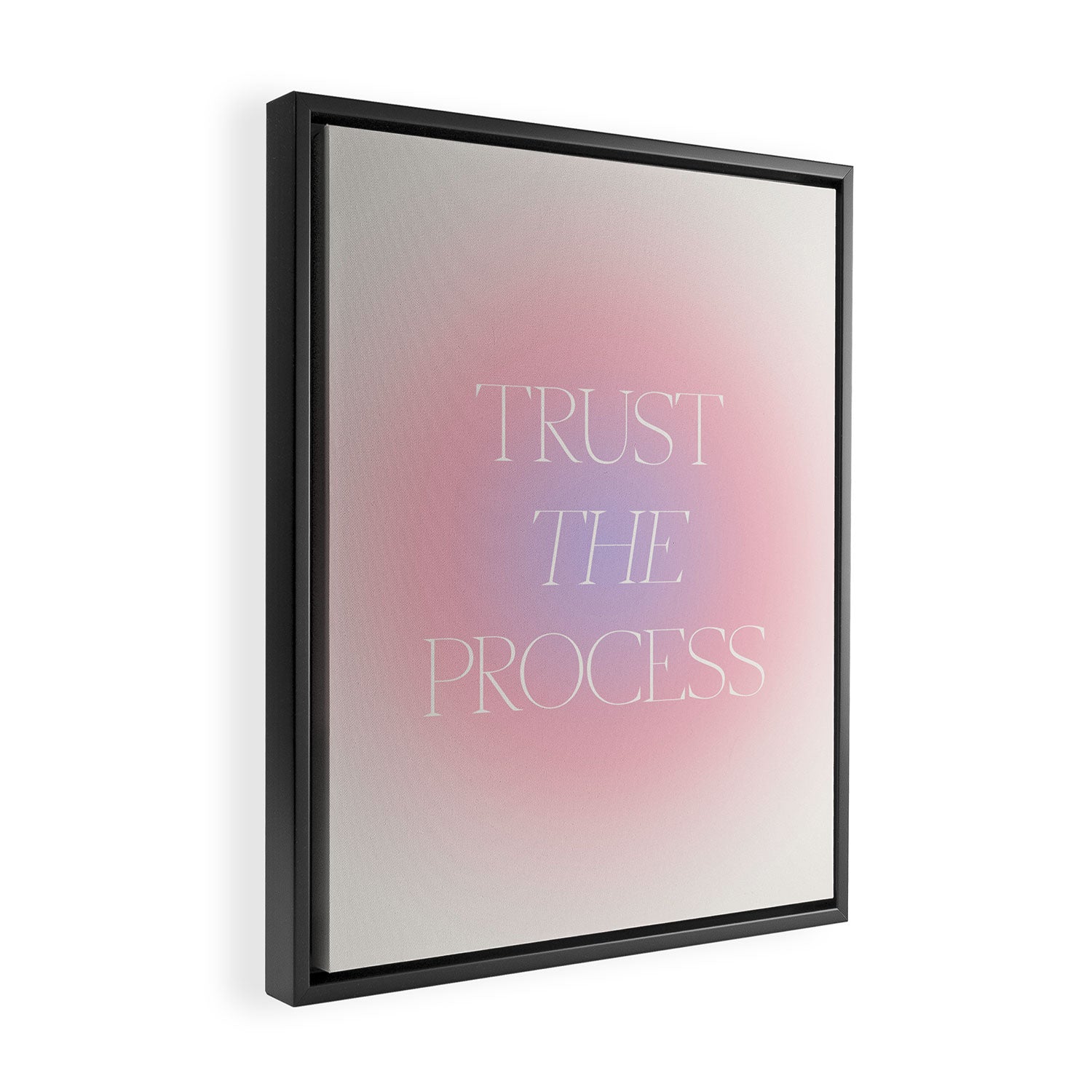 Trust The Process Gradient Lavender & Pink Framed Canvas Print Gallery Image 2