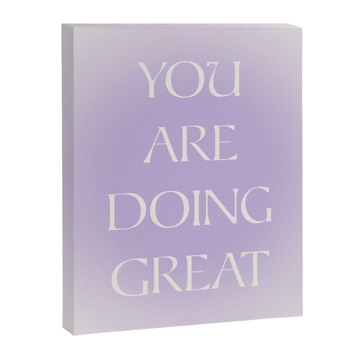 You Are Doing Great Lavender Gradient Canvas Print Gallery Image 1