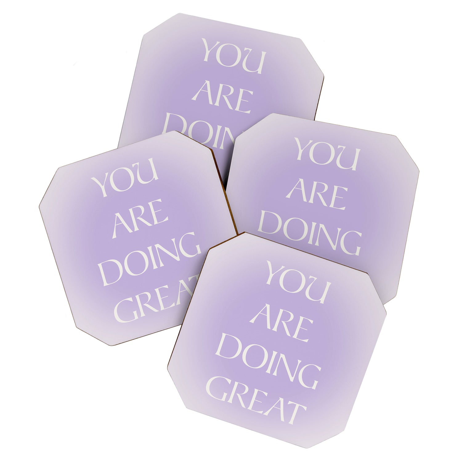 You Are Doing Great Lavender Gradient Coaster Gallery Image 1