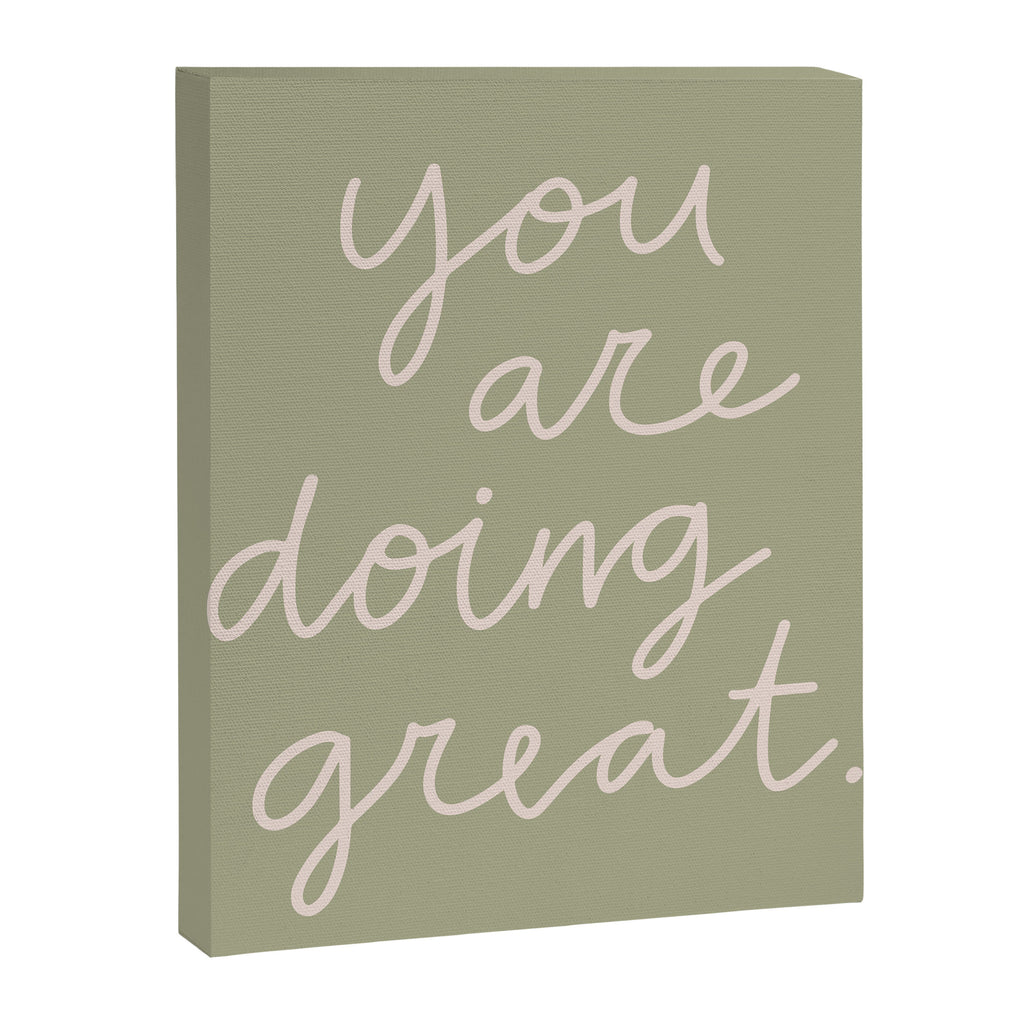 You Are Doing Great Sage Green Canvas Print Gallery Image 8