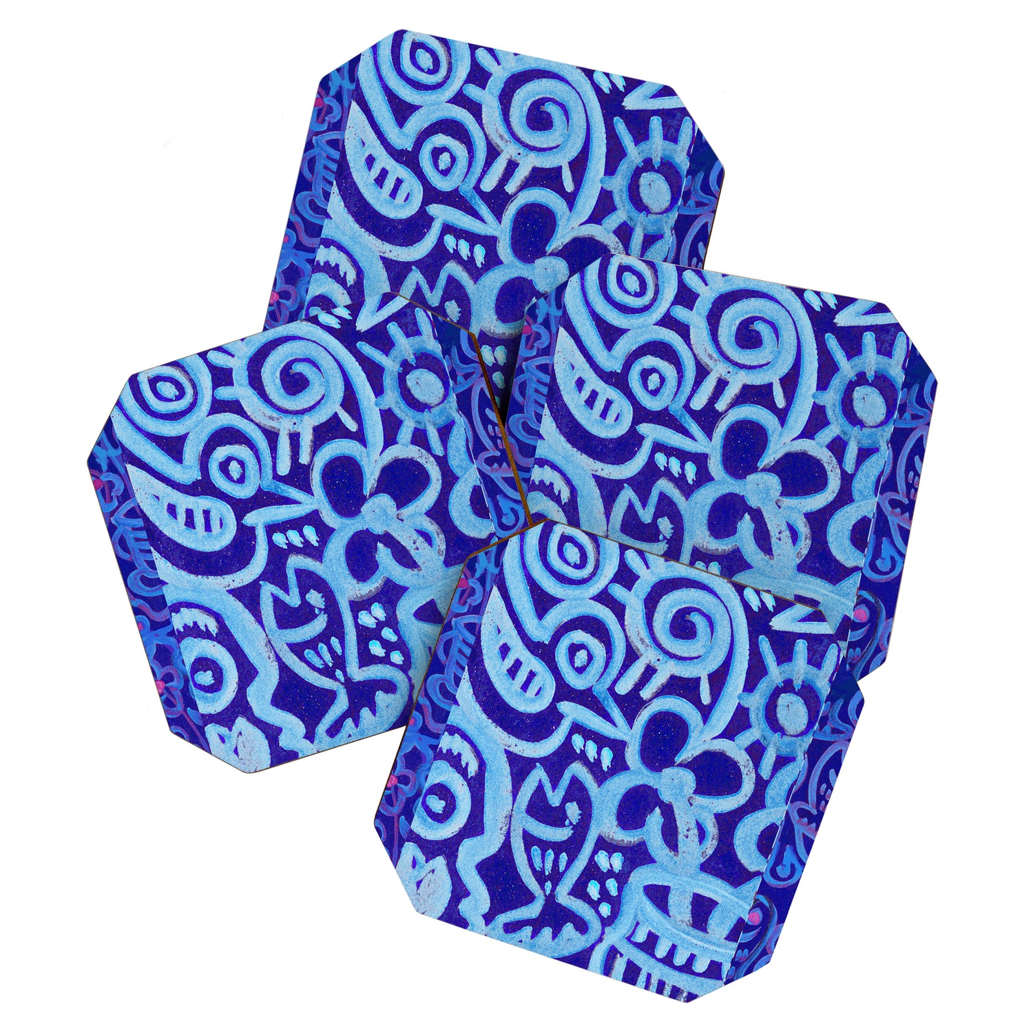 Blue Egyptian Series Patterned Pillow Coaster Gallery Image 1