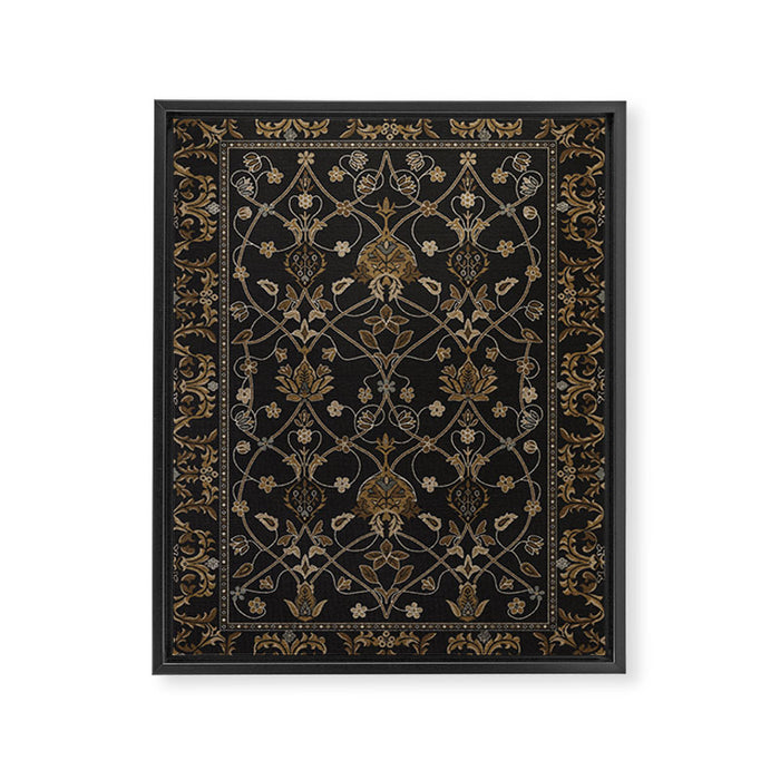 Antique Oriental Persian Floral by William Morris Framed Canvas Print Gallery Image 1