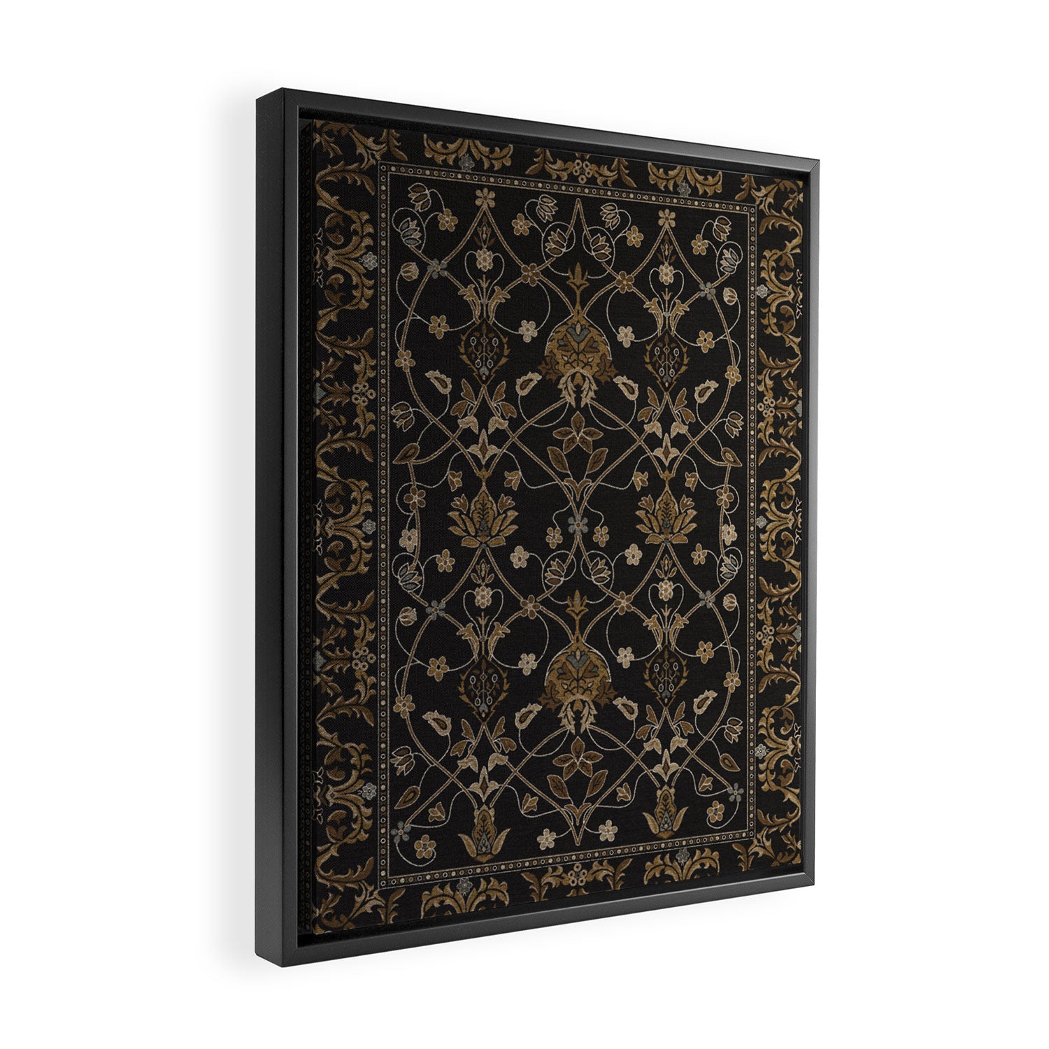 Antique Oriental Persian Floral by William Morris Framed Canvas Print Gallery Image 2