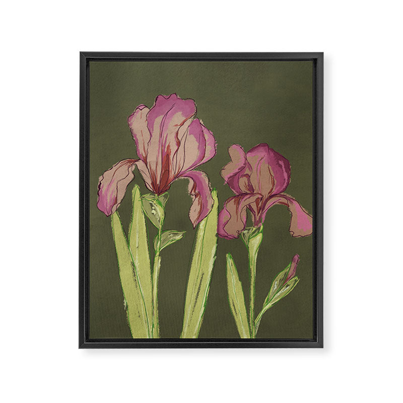 Berry Iris Framed Canvas Print Gallery Image 6