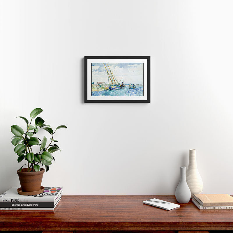 Boats Near Venice by Henri-Edmond Cross Framed Art Print Gallery Image 2