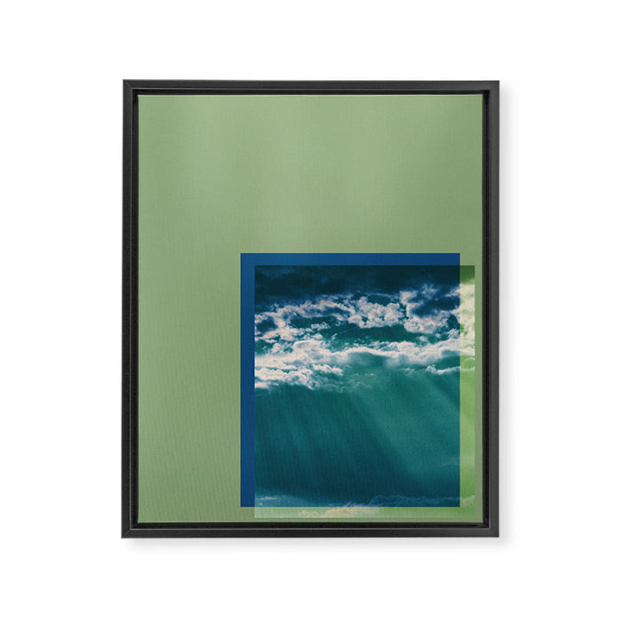 Cloud Series - Sage Framed Canvas Print Gallery Image 1