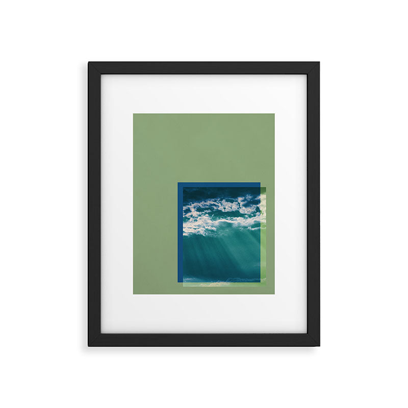 Cloud Series - Sage Framed Art Print Gallery Image 5