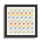Colorful Offset Checkers Framed Art Print Gallery Image 1