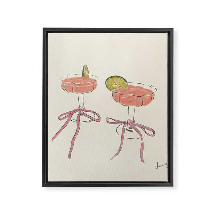 Coquette Cocktails Framed Canvas Print Gallery Image 1