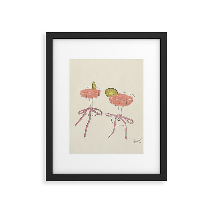 Coquette Cocktails Framed Art Print Gallery Image 1