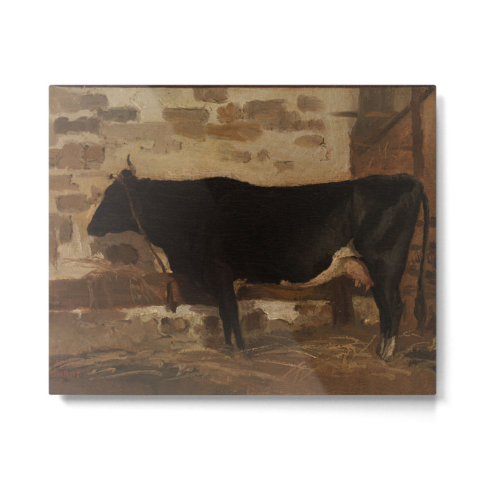 Cow in a Barn by Camille Corot Metal Print Gallery Image 1