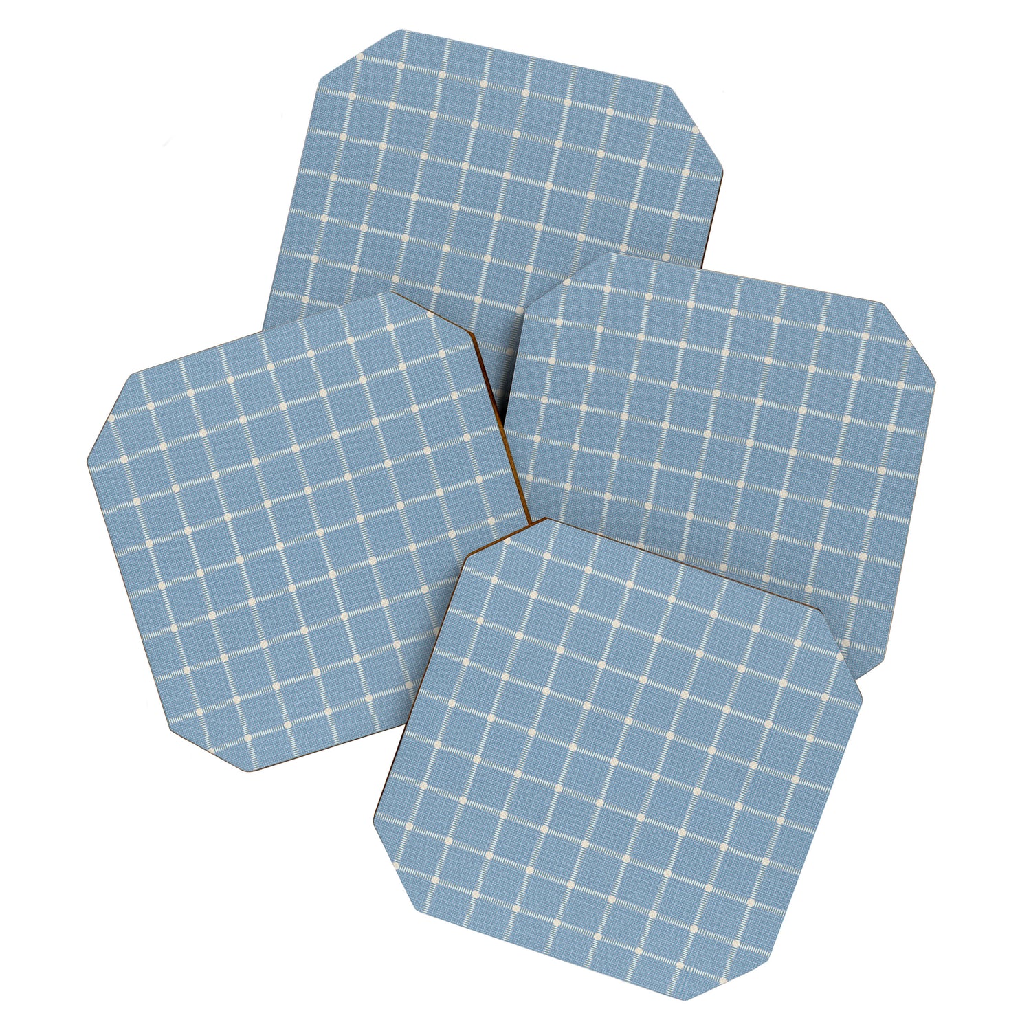 Cross Check Seaside Blue x Cream x Lavender Coaster Gallery Image 1
