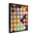 Diamond Grid Framed Canvas Print Gallery Image 2