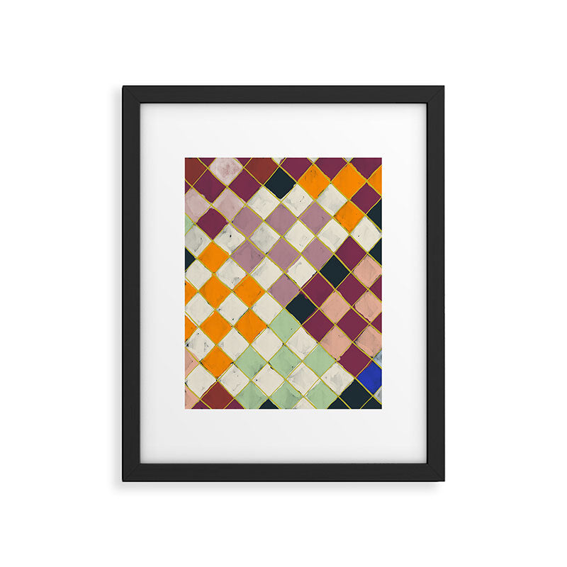 Diamond Grid Framed Art Print Gallery Image 5