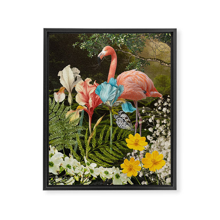 Flamingo Forest Framed Canvas Print Gallery Image 1