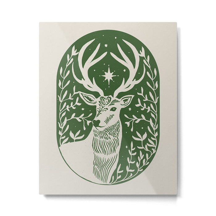 Folk Reindeer Metal Print Gallery Image 1