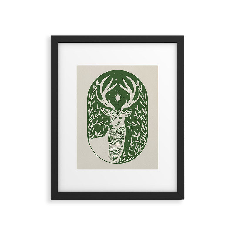 Folk Reindeer Framed Art Print Gallery Image 5