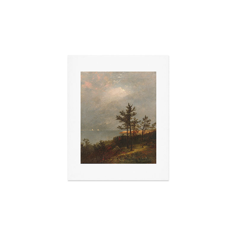 Gathering Storm on Long Island Sound by John Frederick Kensett Art Print Gallery Image 1
