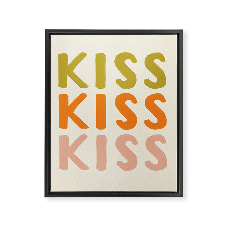 Kiss Kiss Kiss Framed Canvas Print Gallery Image 8