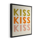 Kiss Kiss Kiss Framed Canvas Print Gallery Image 2