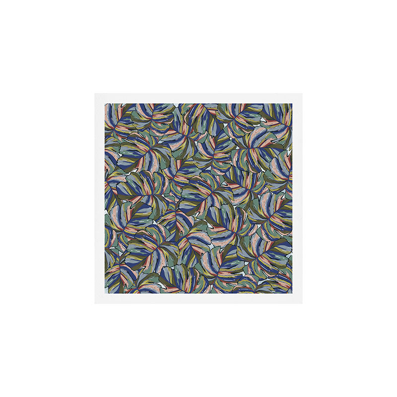 Layered Monstera - Blue Art Print Gallery Image 1