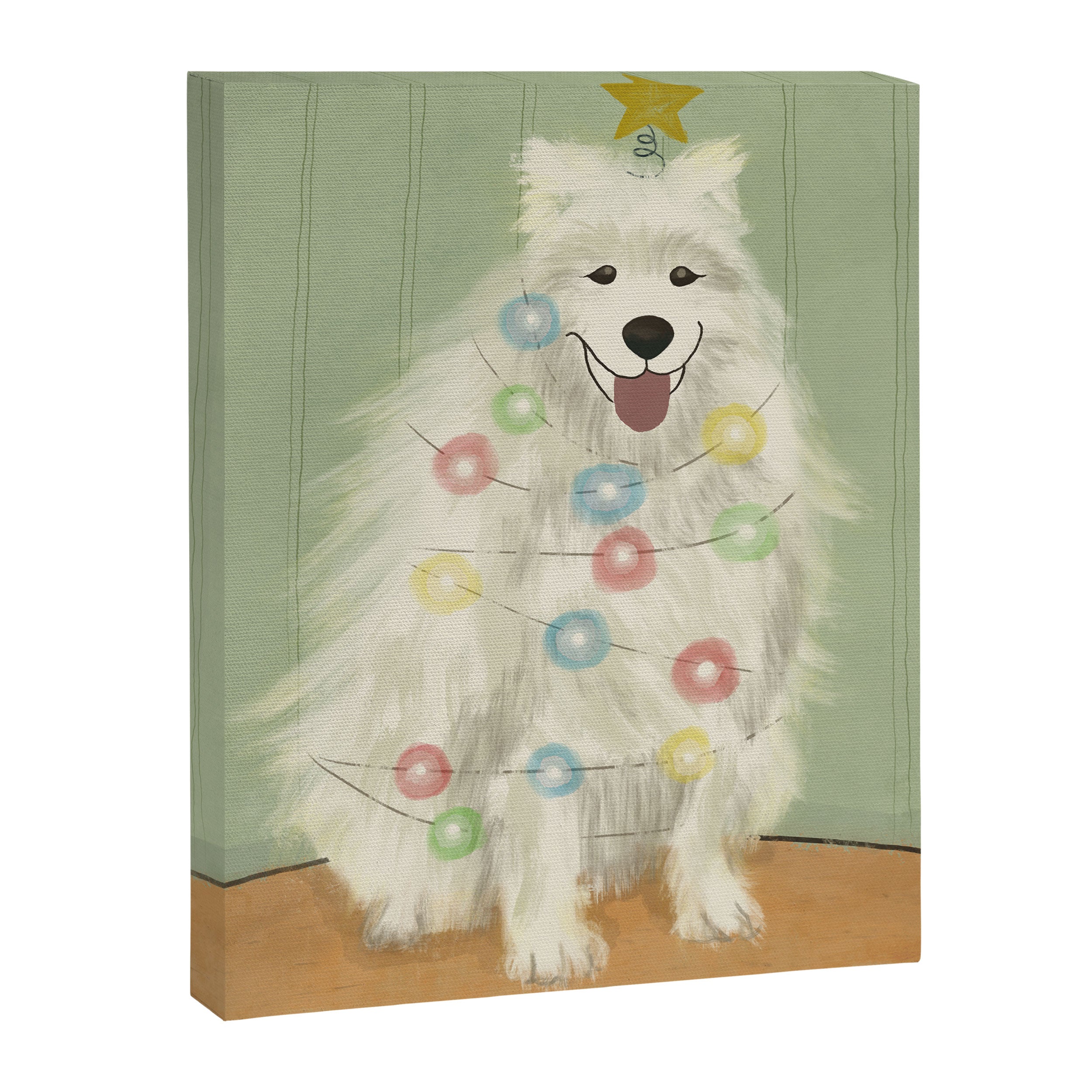 Lit up Holiday Samoyed Canvas Print Gallery Image 6