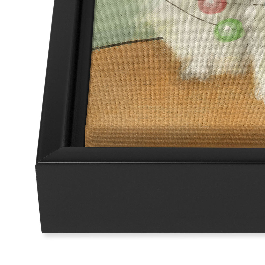 Lit up Holiday Samoyed Framed Canvas Print Gallery Image 3