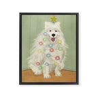 Lit up Holiday Samoyed Framed Canvas Print Gallery Image 6