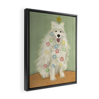 Lit up Holiday Samoyed Framed Canvas Print Gallery Image 2