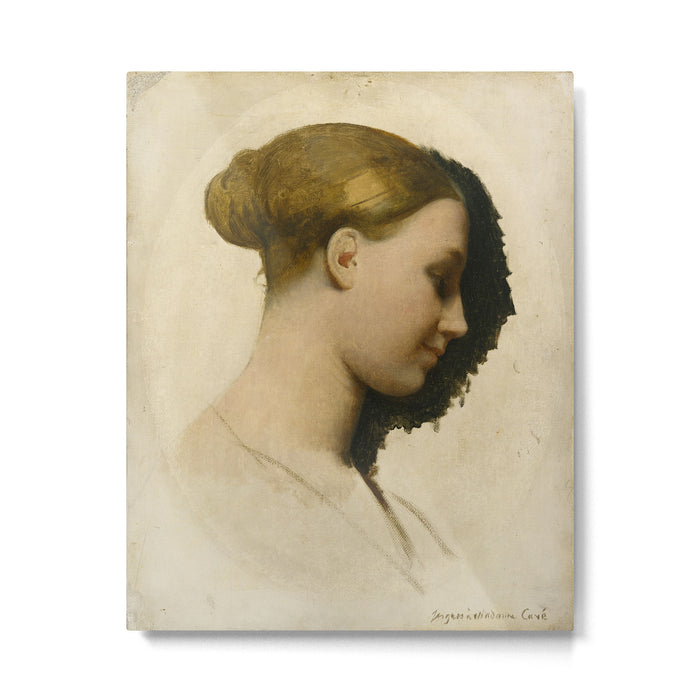Madame Edmond Cave by Jean-Auguste-Dominique Ingres Metal Print Gallery Image 1