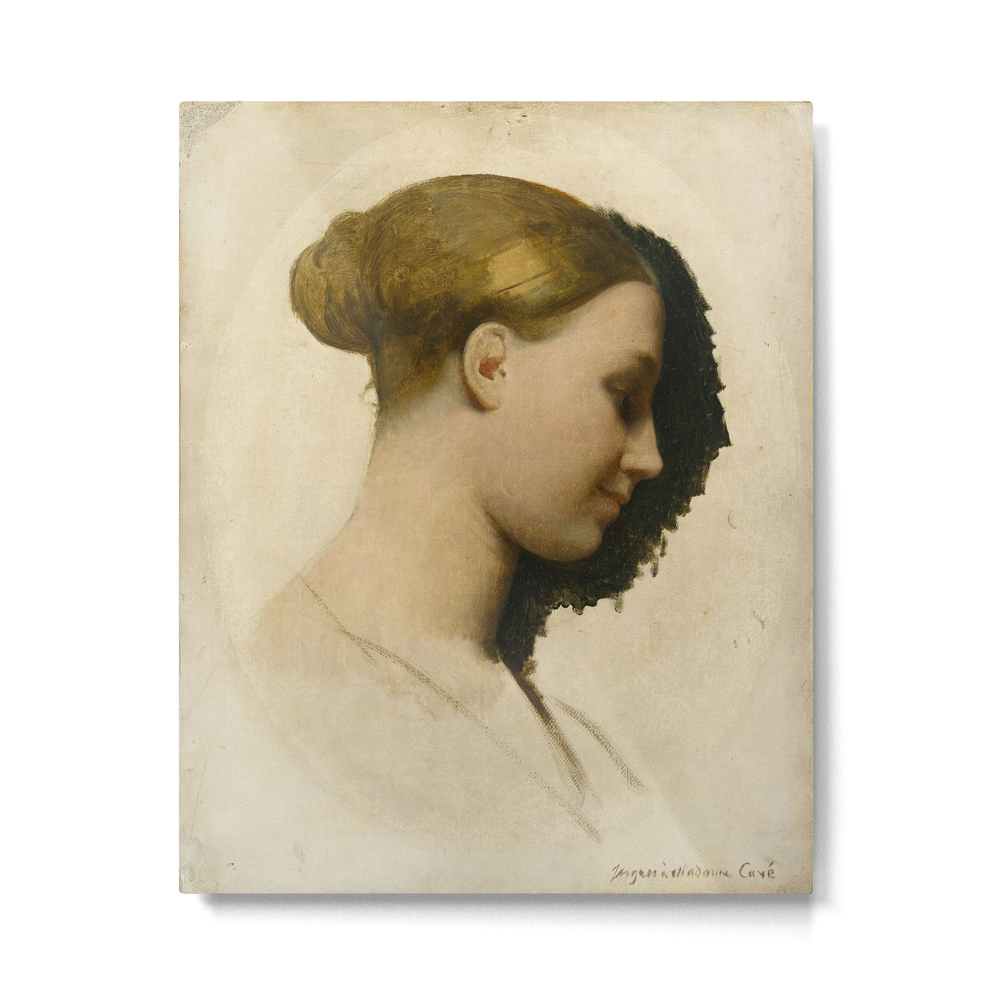 Madame Edmond Cave by Jean-Auguste-Dominique Ingres Metal Print Gallery Image 4