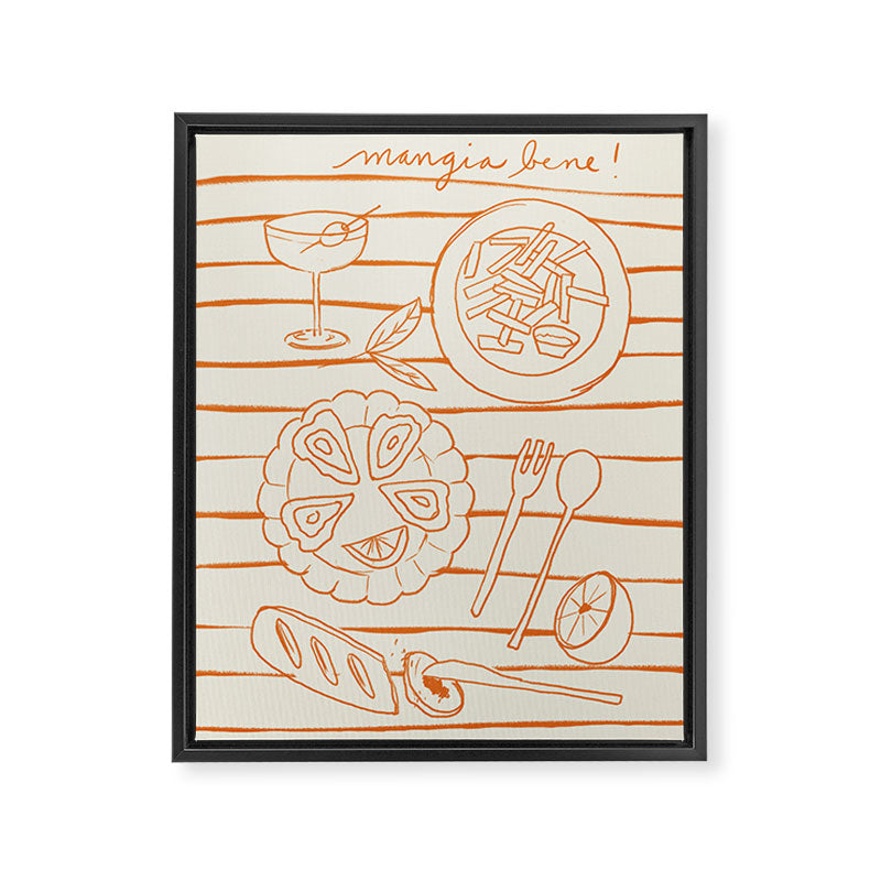 Mangia Bene Framed Canvas Print Gallery Image 6