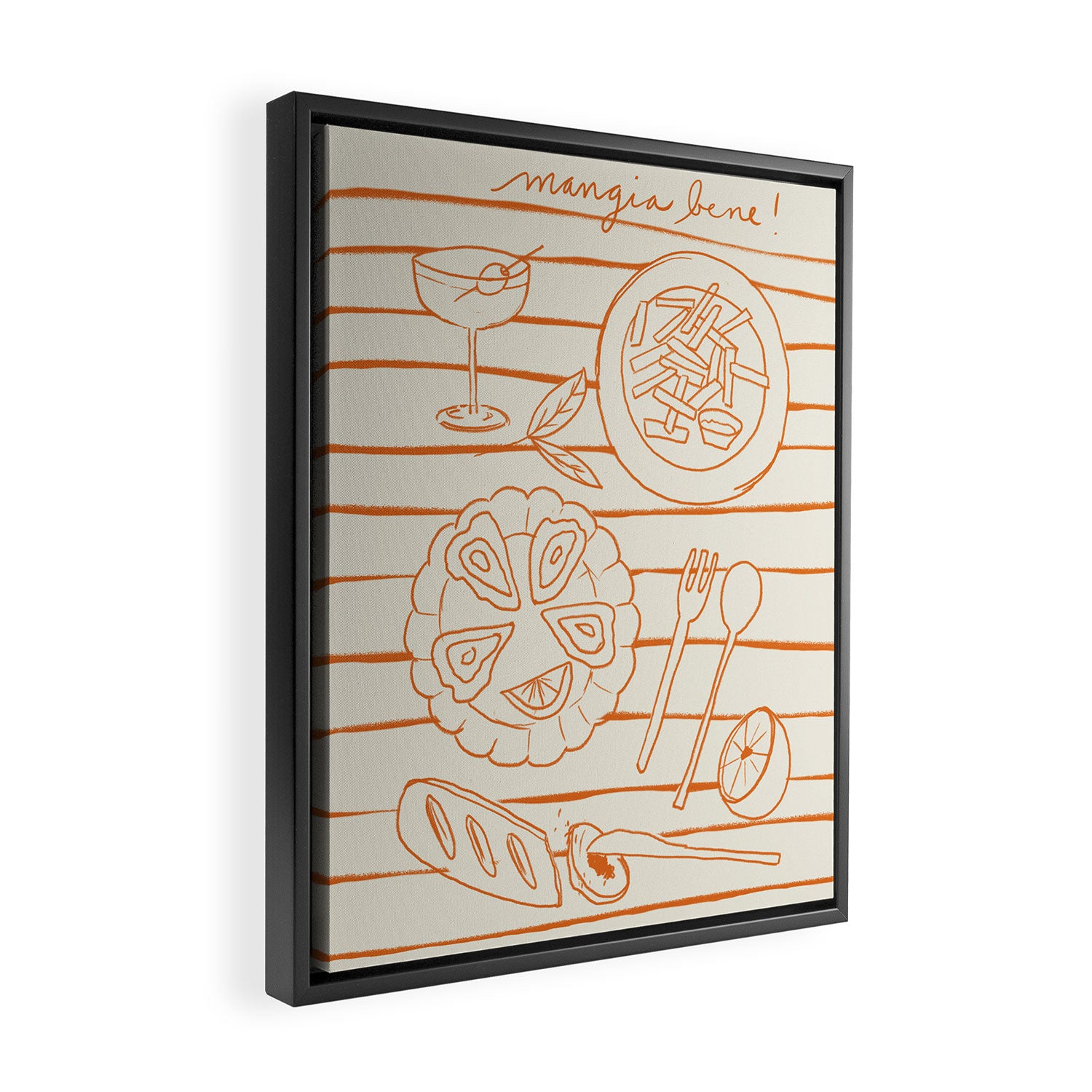 Mangia Bene Framed Canvas Print Gallery Image 2