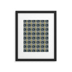Moon and Stars Gingham Framed Art Print Gallery Image 6