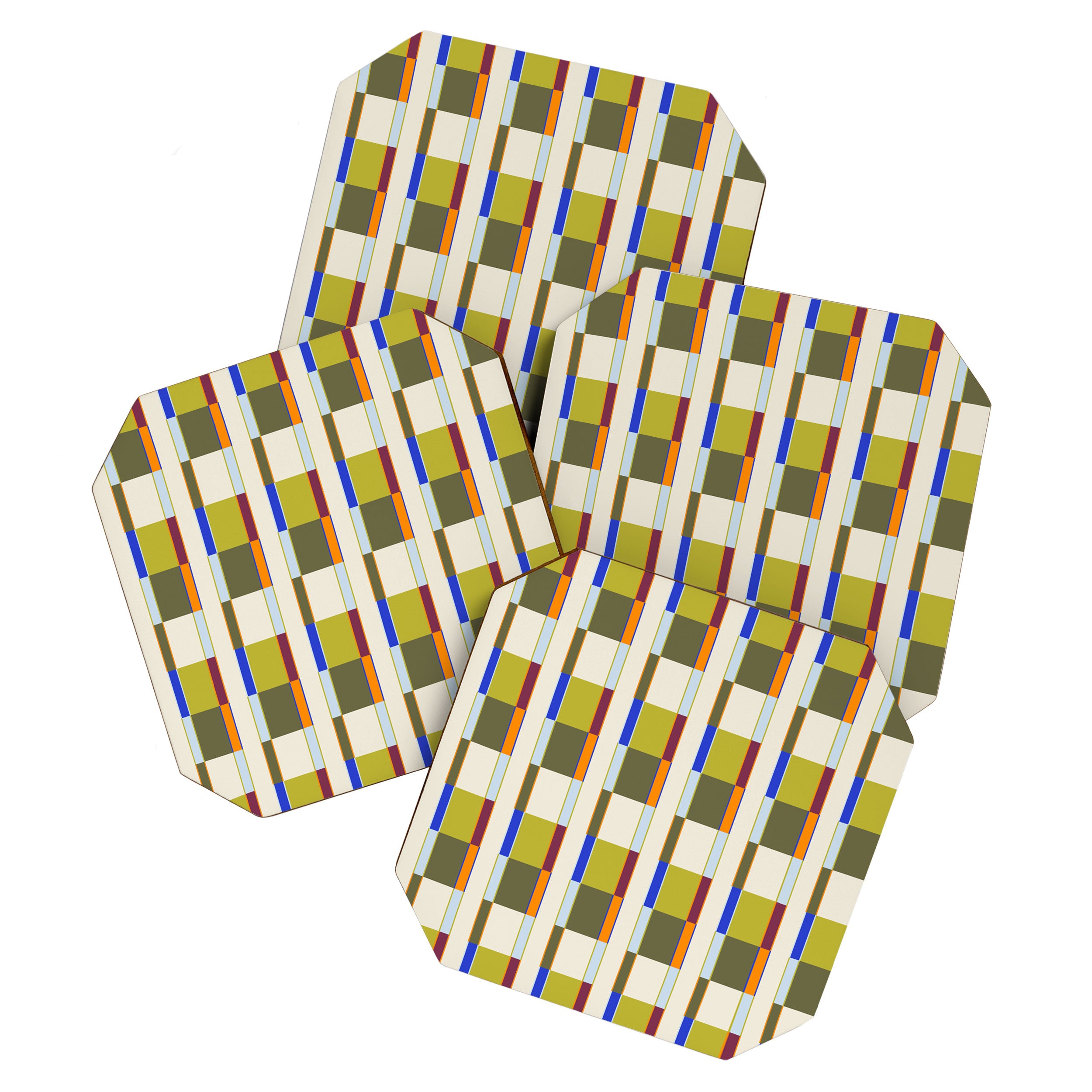 Multicolor Rectangles Coaster Gallery Image 1