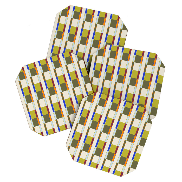 Multicolor Rectangles Coaster Gallery Image 1