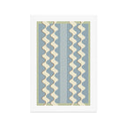 Neutral Blue Squiggles Art Print Gallery Image 1