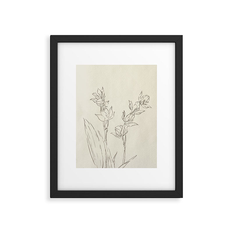 Orchid Outline Framed Art Print Gallery Image 5