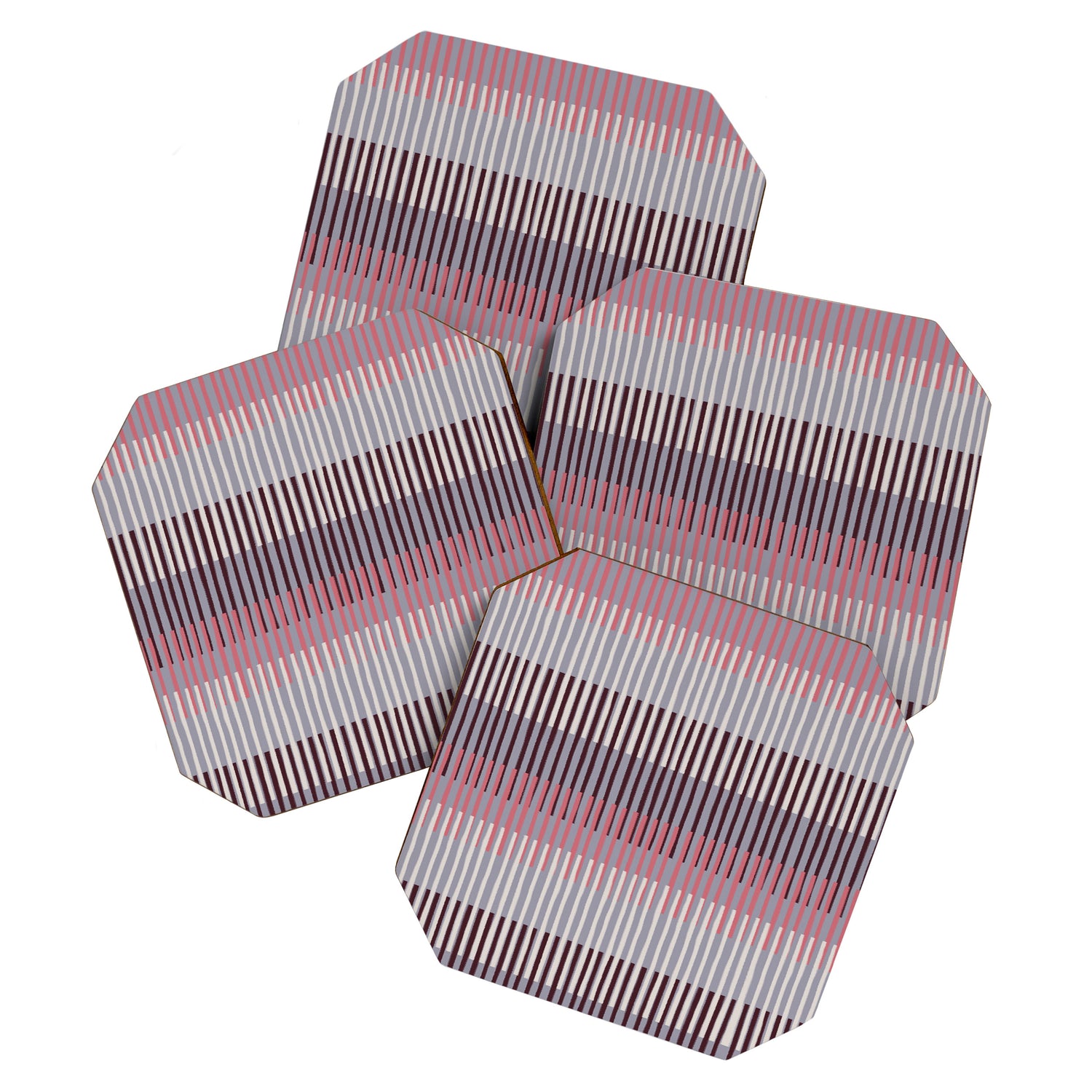 Painted Stripes Layered Coaster Gallery Image 1