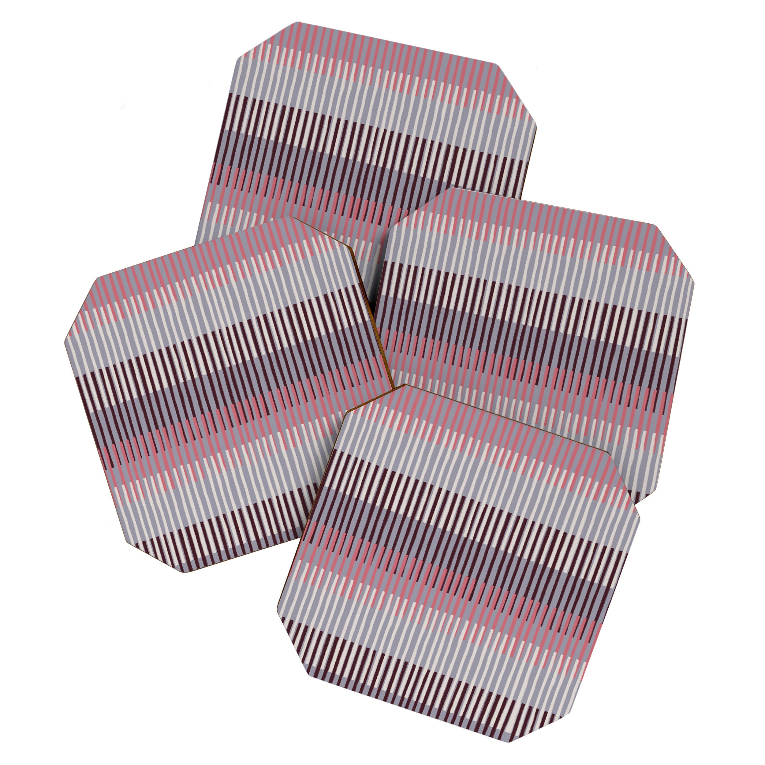Painted Stripes Layered Coaster Gallery Image 1