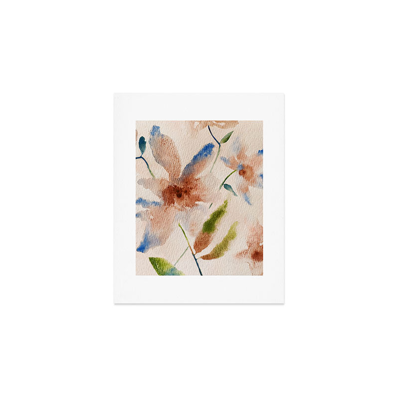 Peach Clematis Art Print Gallery Image 1