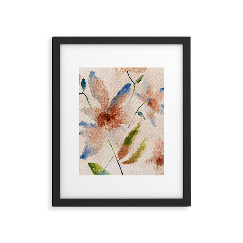 Peach Clematis Framed Art Print Gallery Image 5