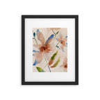 Peach Clematis Framed Art Print Gallery Image 5
