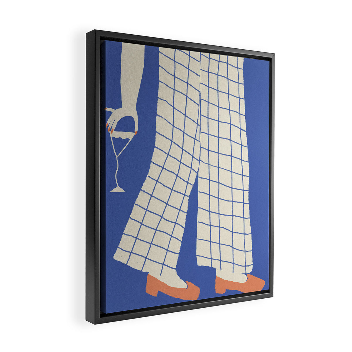 Pinkies Up Framed Canvas Print Gallery Image 2