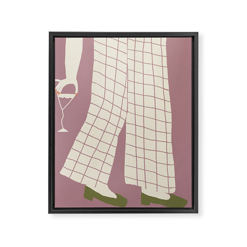 Pinkies Up Whimsy Framed Canvas Print Gallery Image 6